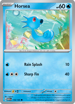 S&V - MEW (151) - 116 - Horsea - COMMON - Normal
