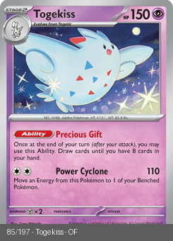 S&V - OBF - 85 - Togekiss - RARE - Holofoil