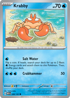 S&V - MEW (151) - 98 - Krabby - COMMON - Normal