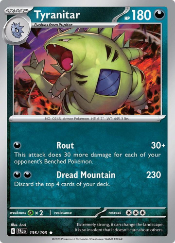 S&V - PAL - 135 - Tyranitar - RARE - Holofoil