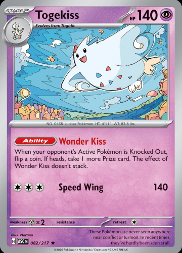 Meg - ASC - 82 - Togekiss - RARE - Normal