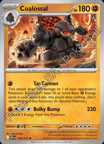 Meg - ASC - 120 - Coalossal - RARE - Dusk Ball
