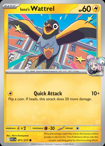 Meg - ASC - 71 - Iono's Wattrel - COMMON - Normal