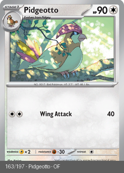 S&V - OBF - 163 - Pidgeotto - UNCOMMON - Normal