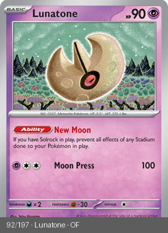 S&V - OBF - 92 - Lunatone - UNCOMMON - Normal