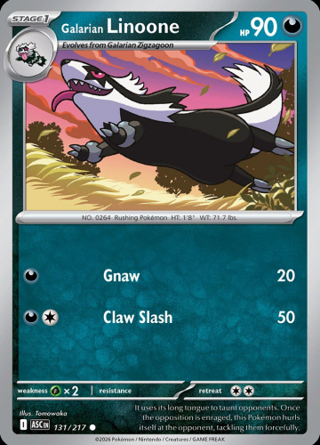 Meg - ASC - 131 - Galarian Linoone - COMMON - Normal